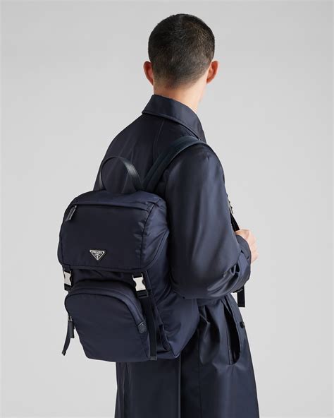 prada backpack mens leather|prada nylon backpack small.